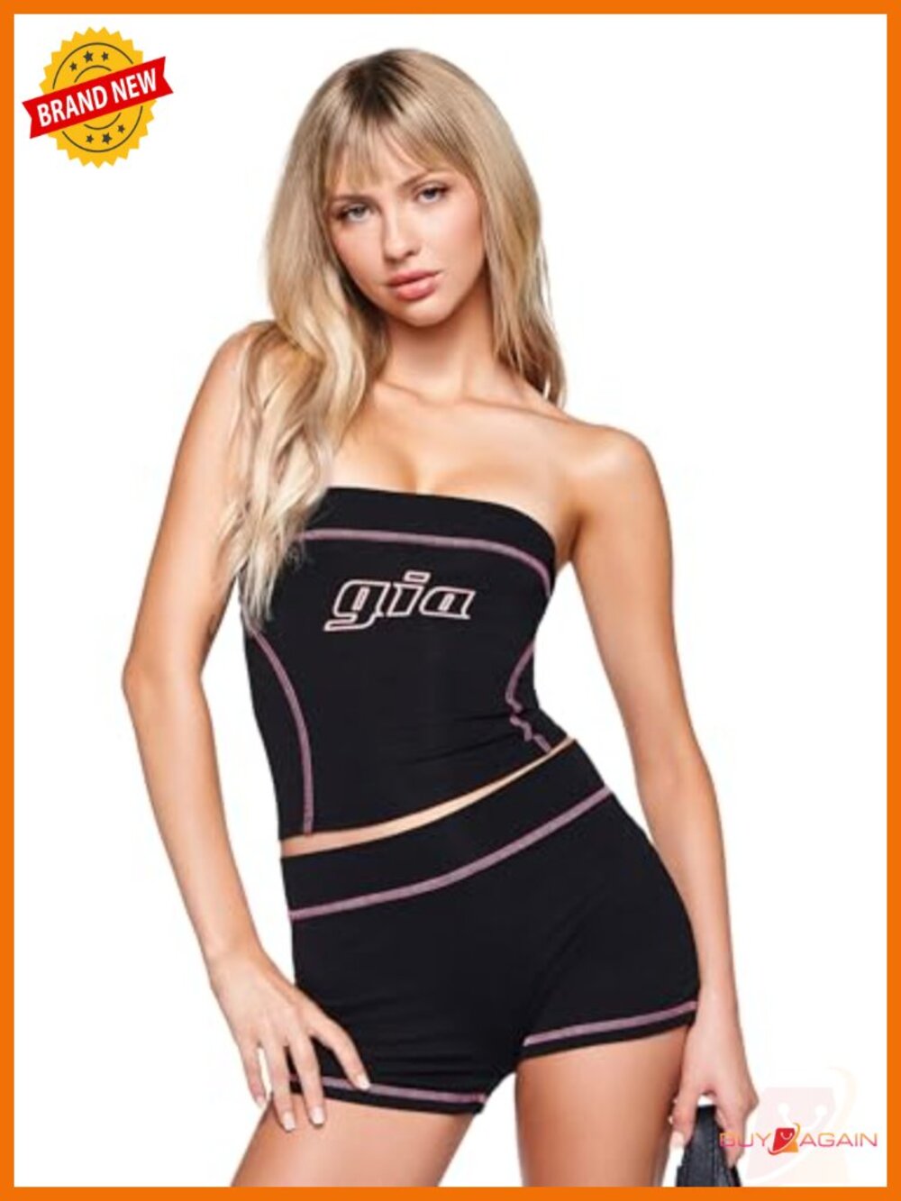 Low Rise Mini Short with Logo on Back